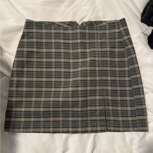 American Eagle Outfitters Plaid Mini Skirt - Black and Tan